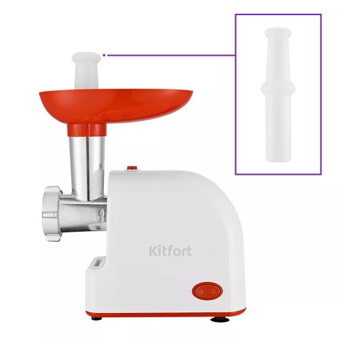 Мясорубка Kitfort КТ-2113-3 (белый/красный) 6