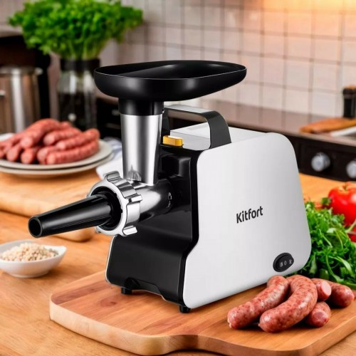 Мясорубка Kitfort КТ-2117 (белый/черный) 9