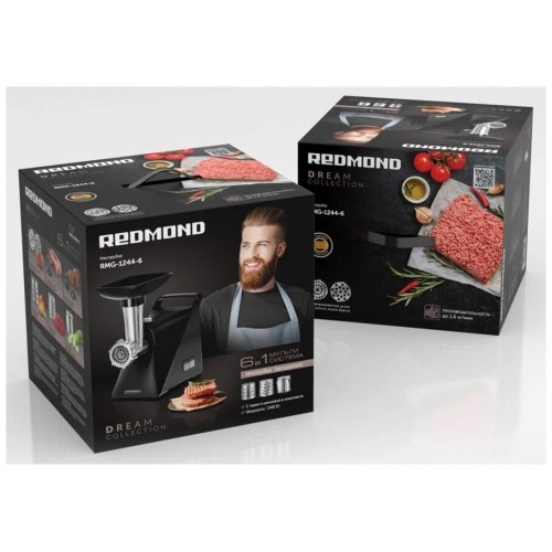 Мясорубка REDMOND RMG-1244-6 (черный/шампань) 4