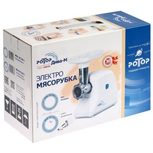Мясорубка Ротор Дива-М ЭМШ 30/230-2 (белый) 8