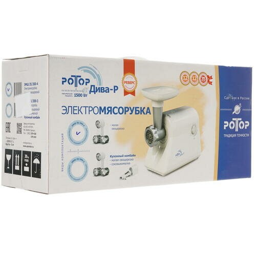 Мясорубка Ротор Дива-Р ЭМШ 35/300-4 (белый) 6