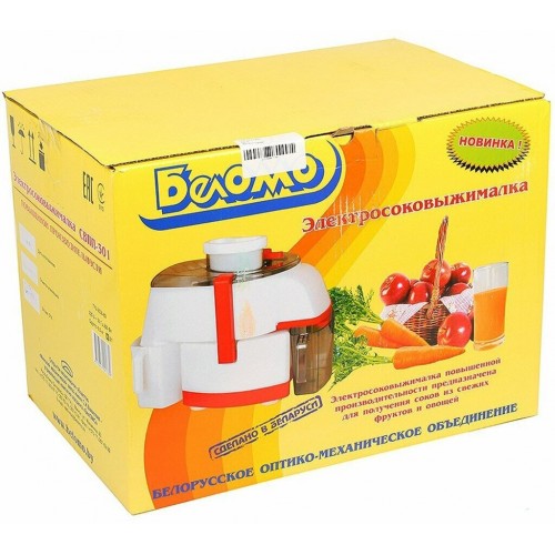 Соковыжималка БелОМО СВПП-301 (белый/красный) 9