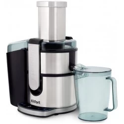 Соковыжималка Kitfort КТ-1120 (серебристый/черный)