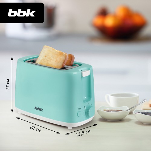 Тостер BBK TR82 (снежная мята) 2