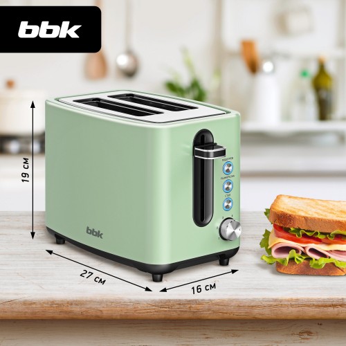 Тостер BBK TR85 (серо-зеленый) 