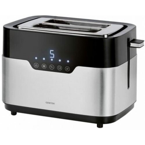 Тостер CENTEK CT-1423 (серебристый/черный) 2