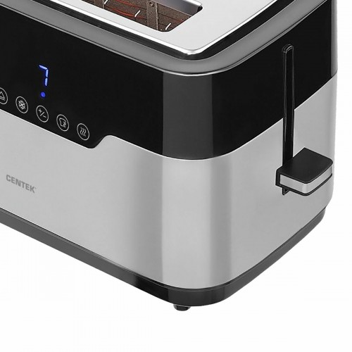 Тостер CENTEK CT-1423 (серебристый/черный) 4
