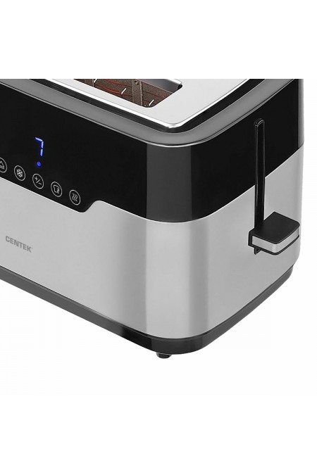 Тостер CENTEK CT-1423 (серебристый/черный) 5