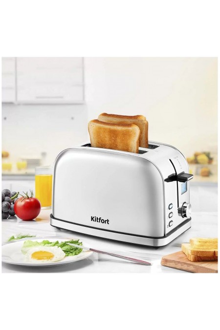 Тостер Kitfort KT-2036-6 (серебристый) 4