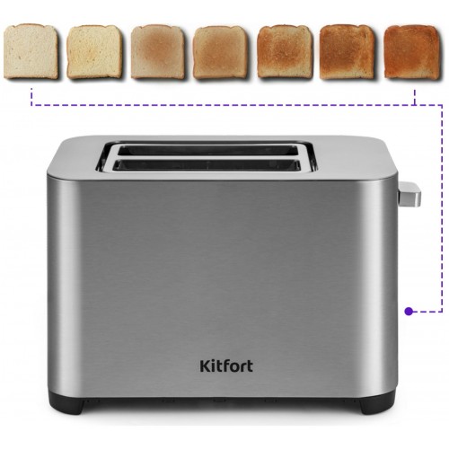 Тостер Kitfort KT-2048 (серебристый) 6