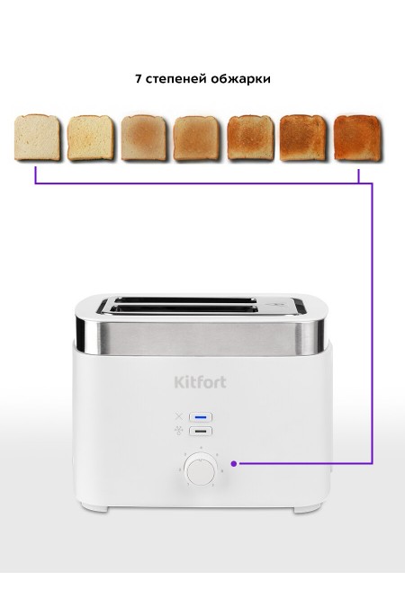 Тостер Kitfort KT-4025 (белый) 4