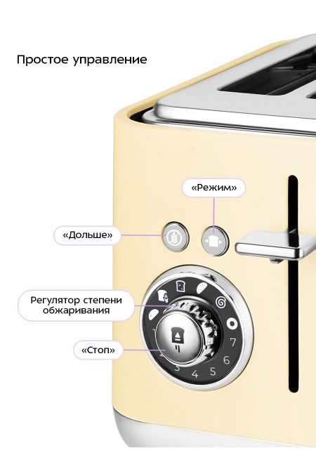 Тостер Kitfort КТ-6558 (бежевый) 2