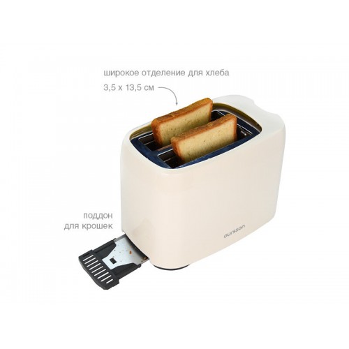 Тостер Oursson TS2114/IV (слоновая кость) 4