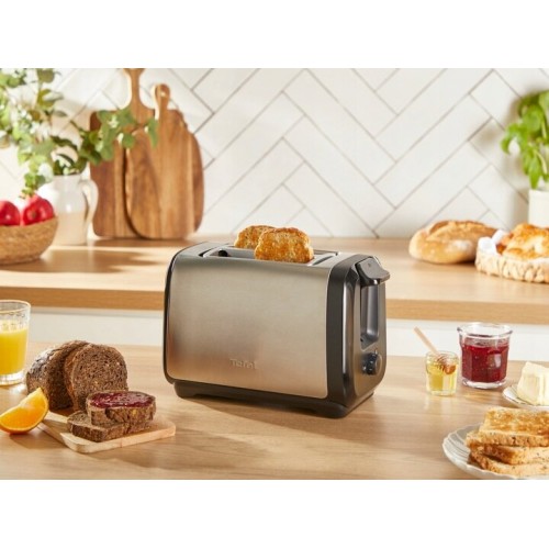 Тостер Tefal Subito TT5S1DE0 (серебристый/черный) 
