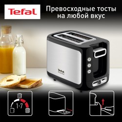 Тостер Tefal TT365031 (черный/нержавеющая сталь)