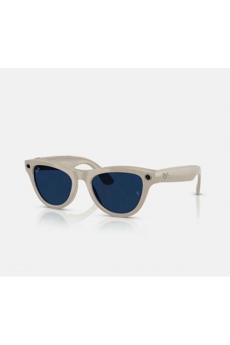 Умные очки Ray-Ban Meta Skyler S50 (RW4010) (глянцевый мелово-серый/линзы сапфировый фотохром) 