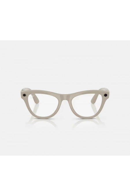 Умные очки Ray-Ban Meta Skyler S50 (RW4010) (глянцевый мелово-серый/линзы сапфировый фотохром) 3