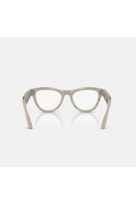 Умные очки Ray-Ban Meta Skyler S50 (RW4010) (глянцевый мелово-серый/линзы сапфировый фотохром) 4