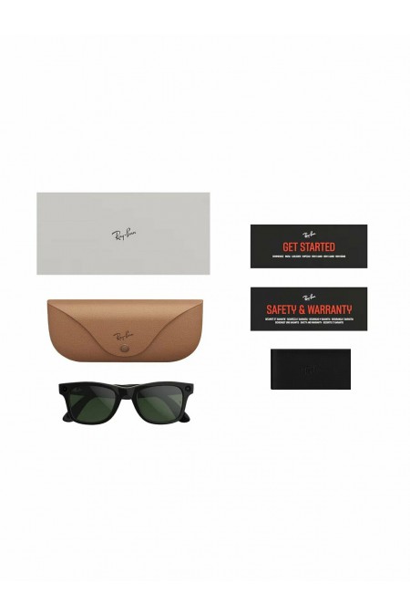 Умные очки Ray-Ban Meta Wayfarer Gen2 S53 (RW4012) (глянцевый черный/линзы зеленые фотохром) 4