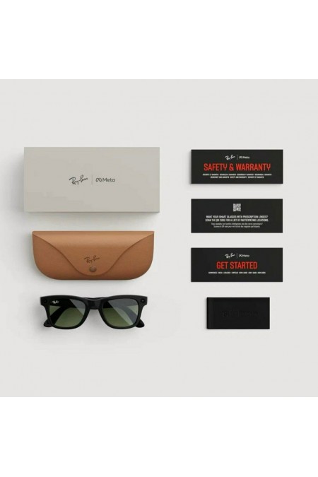 Умные очки Ray-Ban Meta Wayfarer S50 (RW4006) (глянцевый черный/линзы зеленые) 6