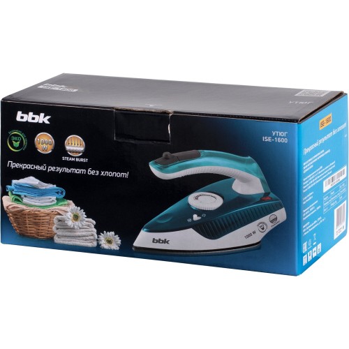 Утюг BBK ISE-1600 (бирюзовый/белый) 7