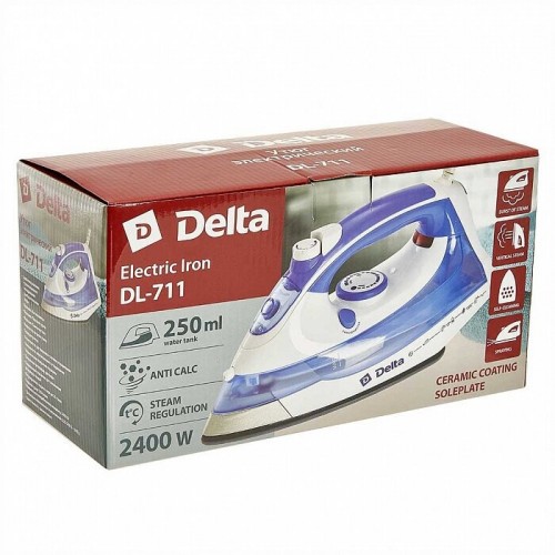 Утюг Delta DL-711 (белый/голубой) 5