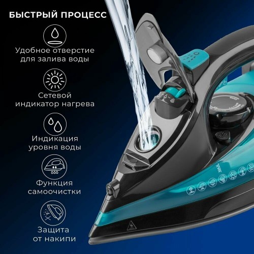 Утюг Endever Delta-227 (черный/лазурно-синий) 5