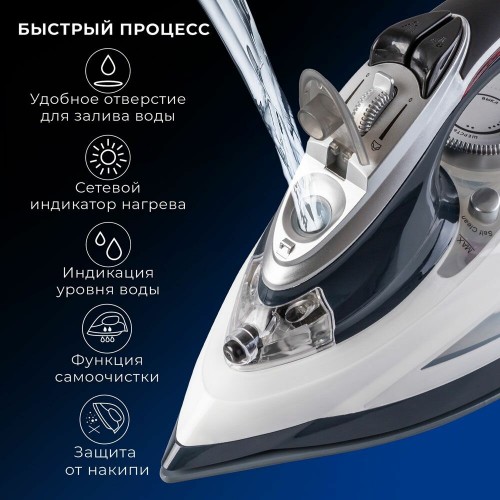 Утюг Endever Delta-228 (темно-синий/белый) 3