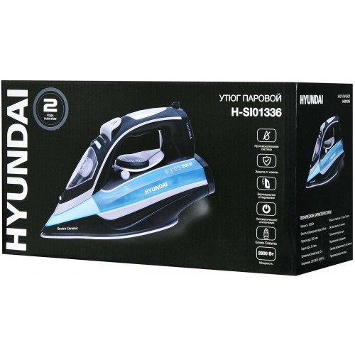 Утюг Hyundai H-SI01336 (черный/голубой) 9