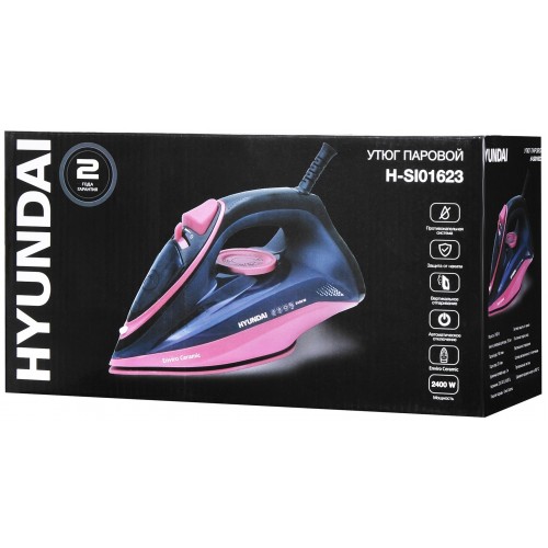Утюг Hyundai H-SI01623 (черный/розовый) 8