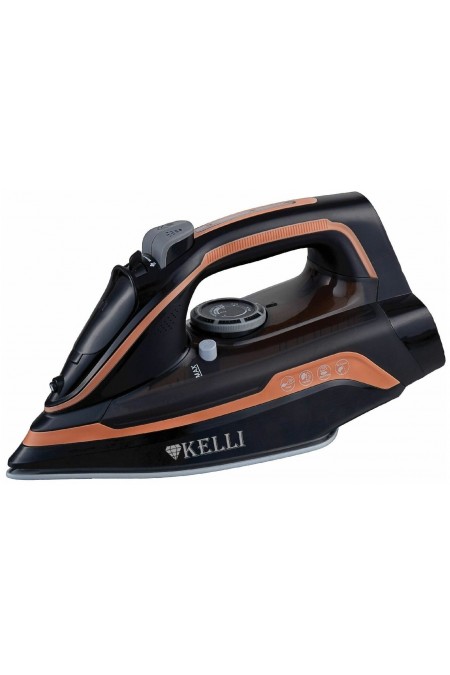 Утюг Kelli KL-1645 (черный/коричневый) 