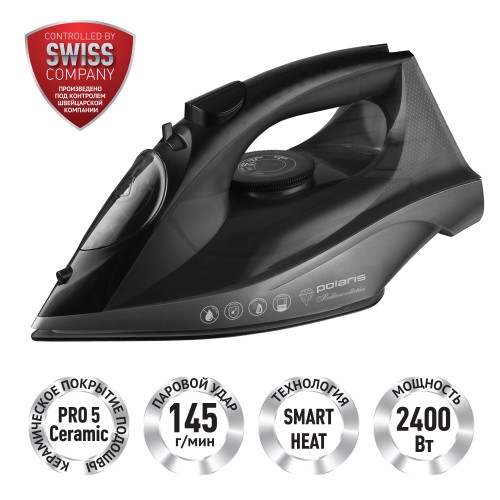 Утюг Polaris PIR 2430K (черный/серый) 