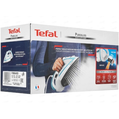 Утюг Tefal Puregliss FV8044E0 (белый/голубой) 3