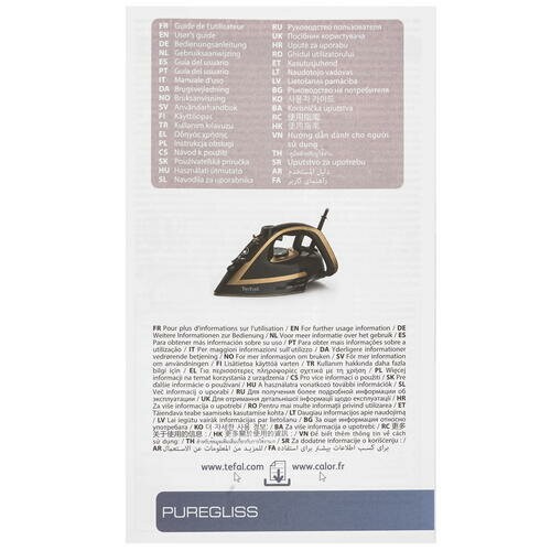 Утюг Tefal Puregliss FV8044E0 (белый/голубой) 5