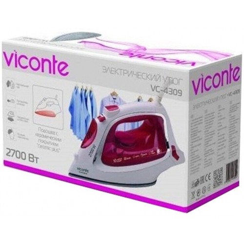 Утюг Viconte VC-4309 (коричневый/белый) 6