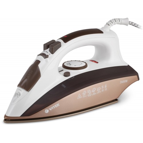 Утюг Vitek VT-1209 BN (белый/коричневый) 