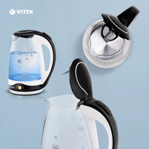 Электрочайник Vitek VT-7027 (черный/белый) 11