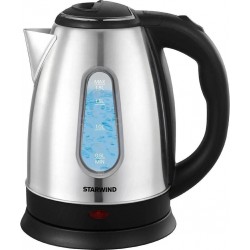 Электрочайник Starwind SKS2100 (черный/серебристый)