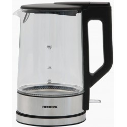 Электрочайник RENOVA KT17G-12B (черный/серебристый)