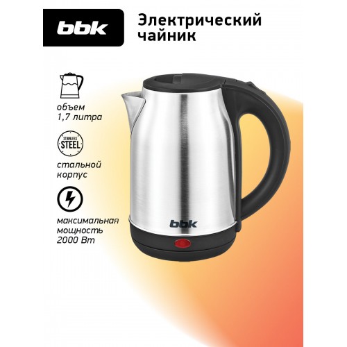 Электрочайник BBK EK1766S (черный/серебристый) 1