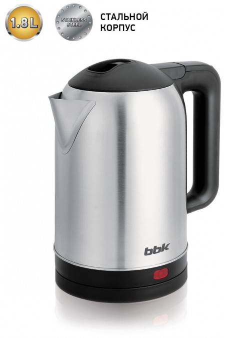 Электрочайник BBK EK1809S (нержавеющая сталь/черный) 