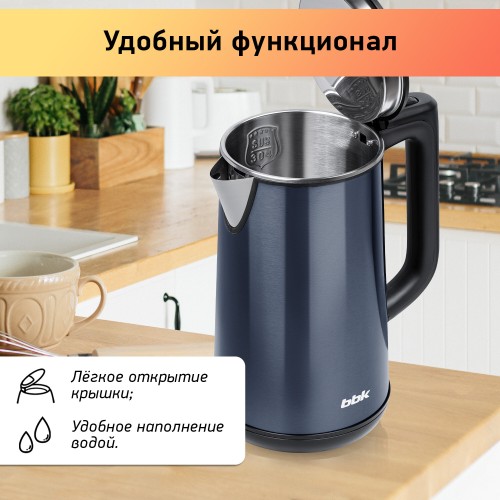 Электрочайник BBK EK1812 (темный океан) 8