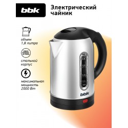 Электрочайник BBK EK1815S (черный/серебристый)