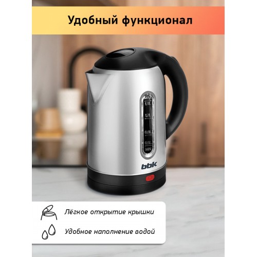 Электрочайник BBK EK1815S (черный/серебристый) 3