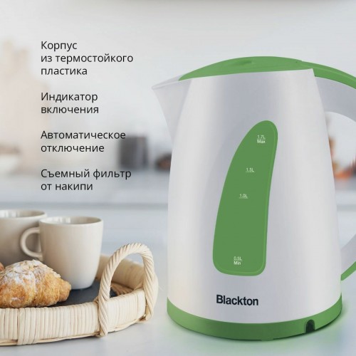 Электрочайник Blackton Bt KT1702P (белый/зеленый) 1