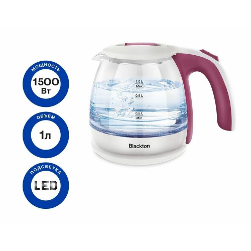 Электрочайник Blackton Bt KT1801G (белый/розовый) 1
