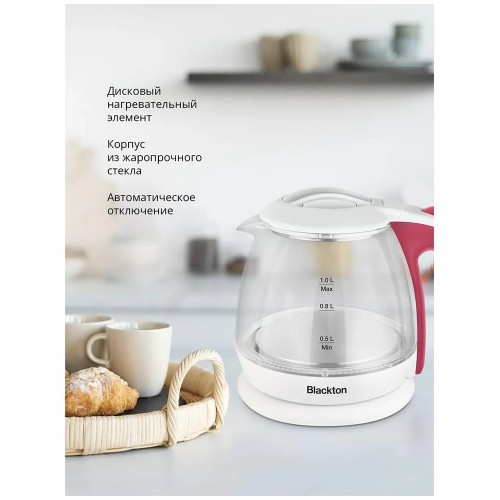 Электрочайник Blackton Bt KT1801G (белый/розовый) 4
