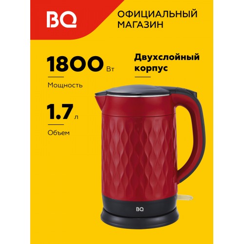 Электрочайник BQ KT1715P (красный/черный) 