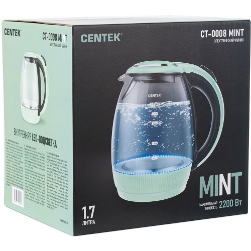 Электрочайник CENTEK CT-0008 (мятный) 7
