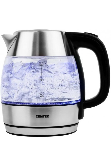 Электрочайник CENTEK CT-0018 (черный/серебристый) 2